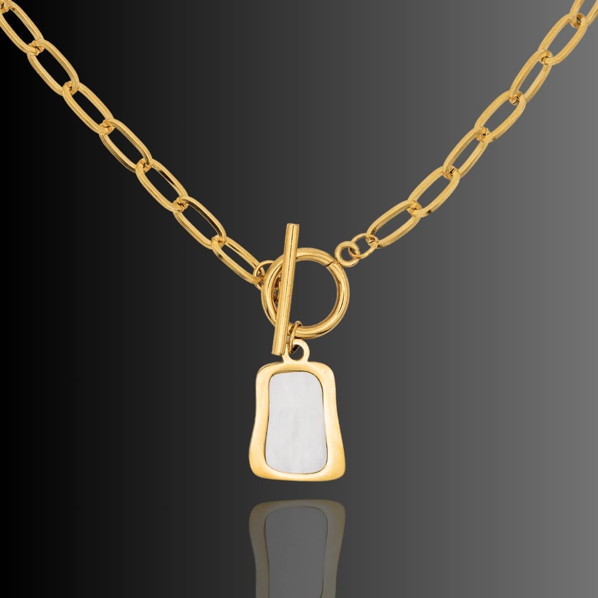 Collar Zalara Acero Titanio Chapado Oro 18K - DEMARYELL